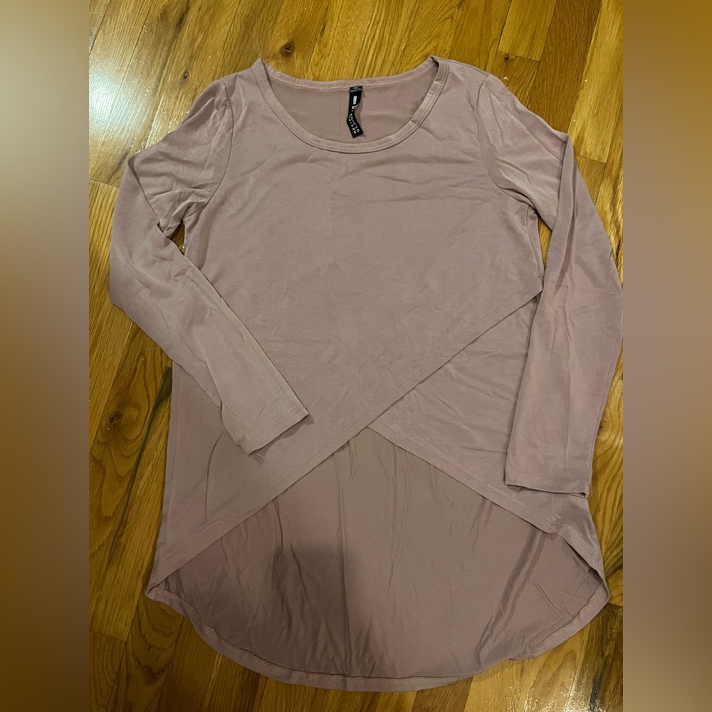 Design Lab Lord & Taylor Dusty Pink Long Sleeve Top